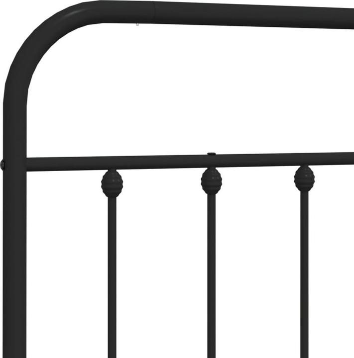 Produktbild VidaXL Kopfteil Metall Schwarz 120 cm, Farbe: Schwarz, Material (125 x 3 x 100 cm)