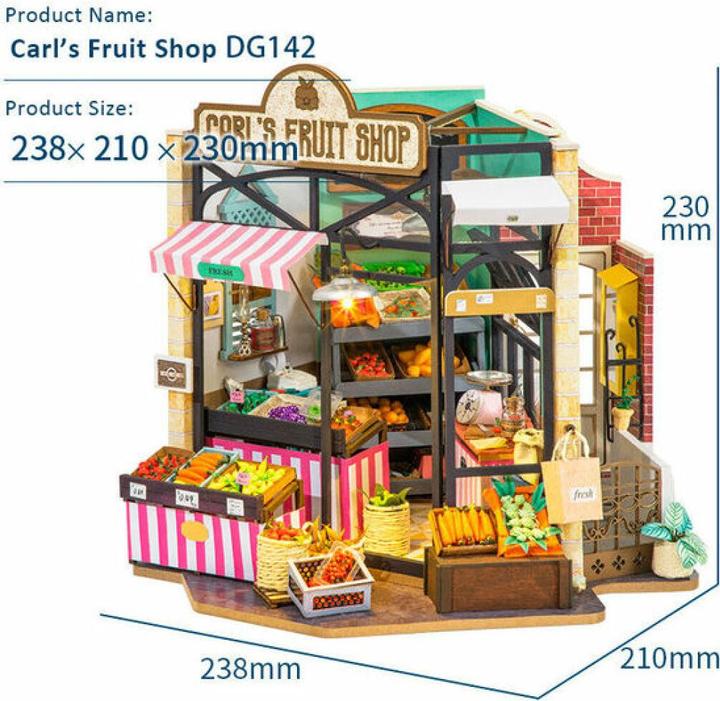 Actual product image Robotime Carl's Fruit Shop