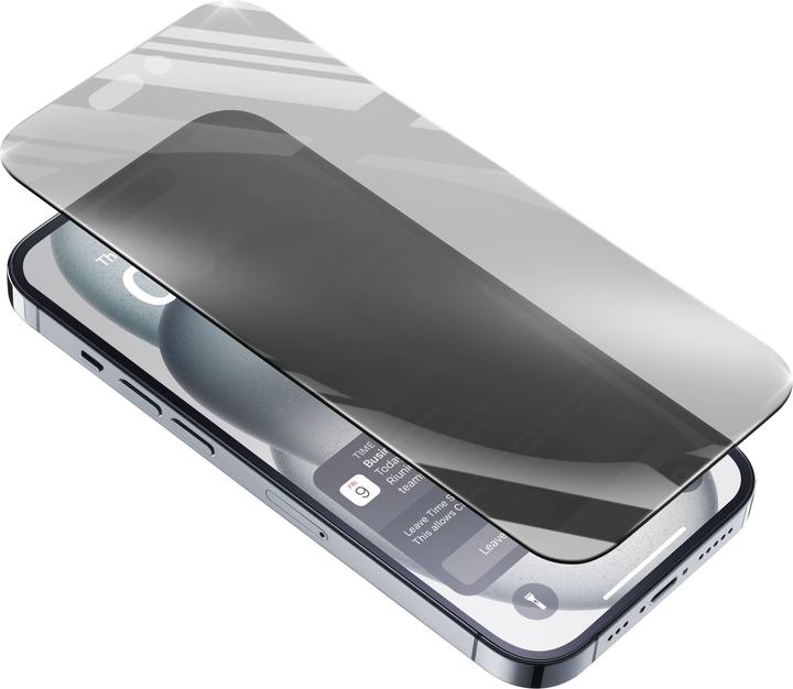 Actual product image Cellularline Top Secret Glass (1 Piece, Apple iPhone 15 Plus, Apple iPhone 15 Pro Max)