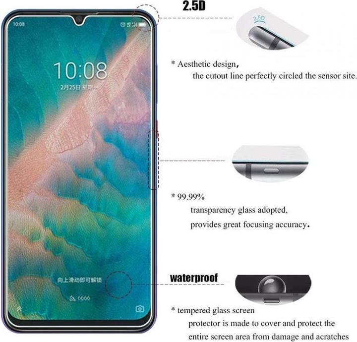 Immagine prodotto Screenguard ZTE Blade 10 Pellicola protettiva in vetro Custodia dal design amichevole (1 Pezzo/i, ZTE Blade 10)