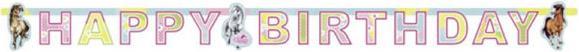 Produktbild Amscan Kinderparty Girlande Happy Birthday Pferde