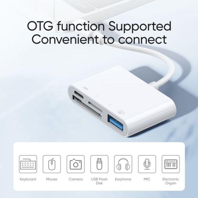 Actual product image Joyroom Lightning to USB OTG Card Reader (Lightning, USB-A, USB Type C, SD card)