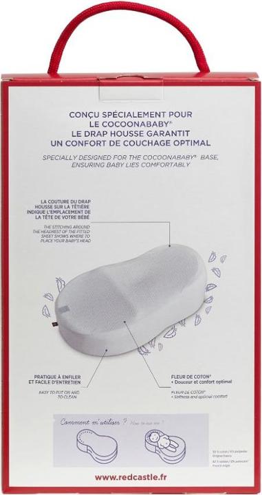 Actual product image Red Castle fitted sheet for Cocoonababy (70 x 44 cm)