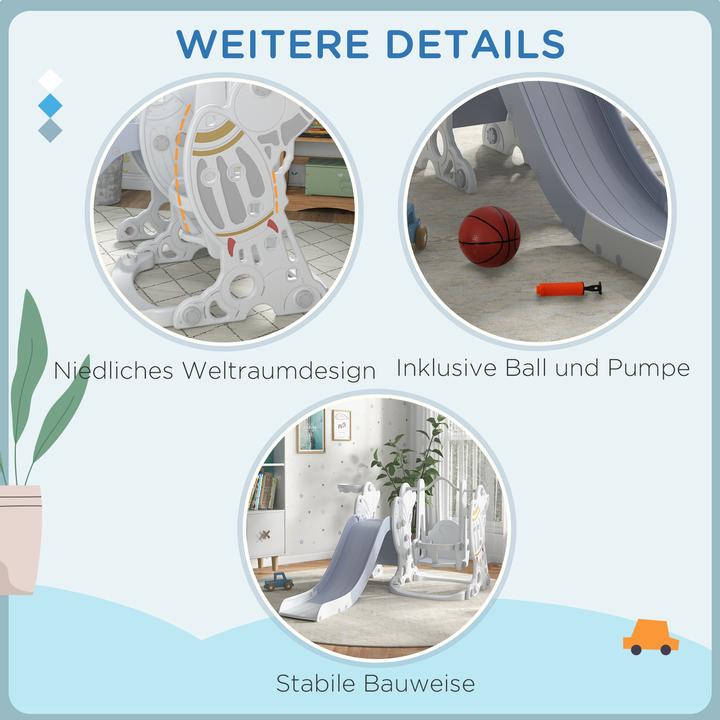 Immagine prodotto Aiyaplay Altalena per bambini con scivolo e palla