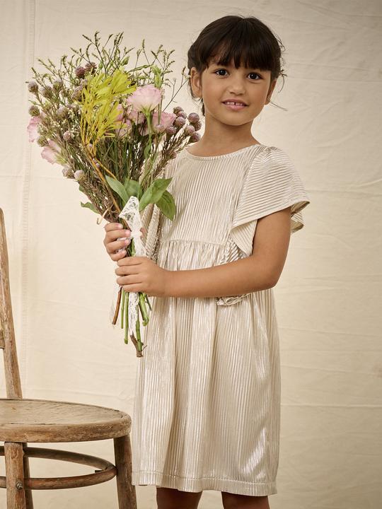 Actual product image Vertbaudet Mädchen Festkleid mit Schmetterlingsärmeln aus Lamé (92)