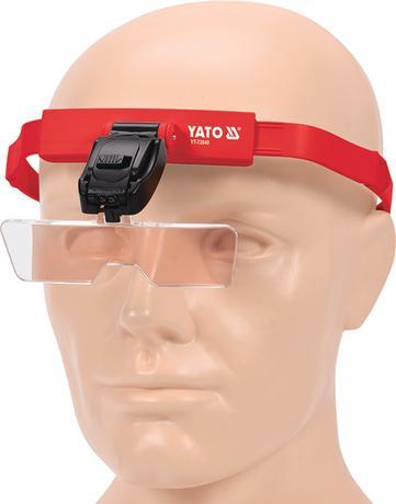 Actual product image Yato Professional Headband Magnifier with Illumination | Magnification 1x/1.5/2x/2.5x/3.5x