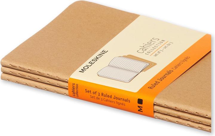 Image du produit Moleskine Coffret de poche Cahier de 3 (A6, À rayures, Couverture souple)