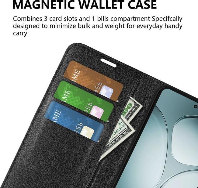 Actual product image MU Classic Litchi Leather Bookcover Series (Xiaomi 14T)