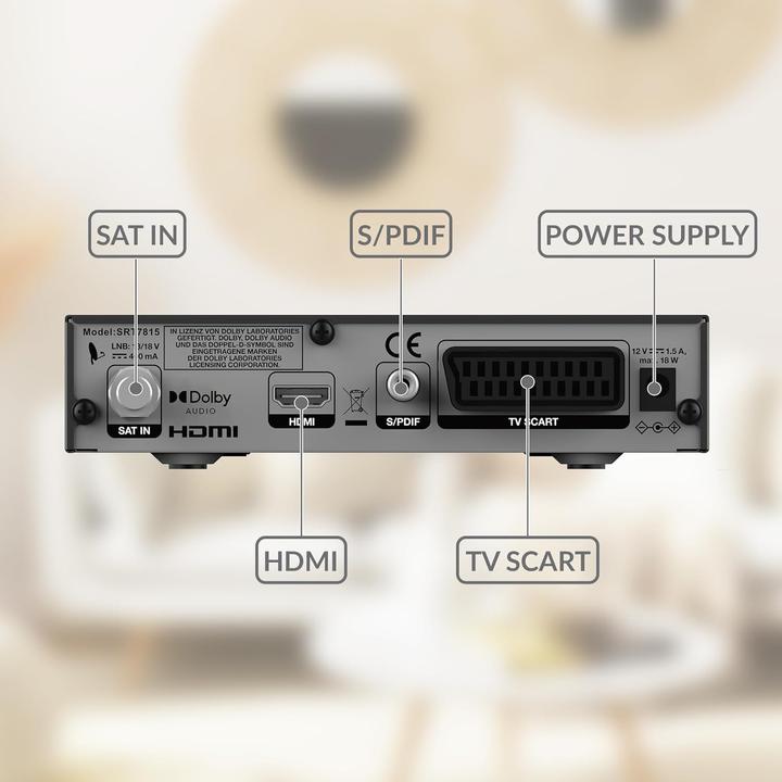 Immagine prodotto Strong Ricevitore DVB-S2 HD+ SRT7815 (0.13 GB, DVB-S, Albero CI, Slot CI+)