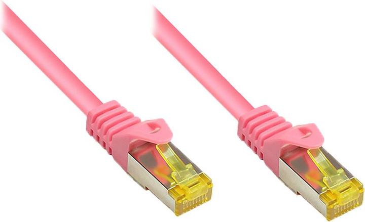 Actual product image Good Connections RJ45 patch cable withCat.7 raw cable and snap-in lug protection (RNS®), S/FTP, PiMF, halogen-free (PiMF, S/FTP, CAT7, 0.15 m)