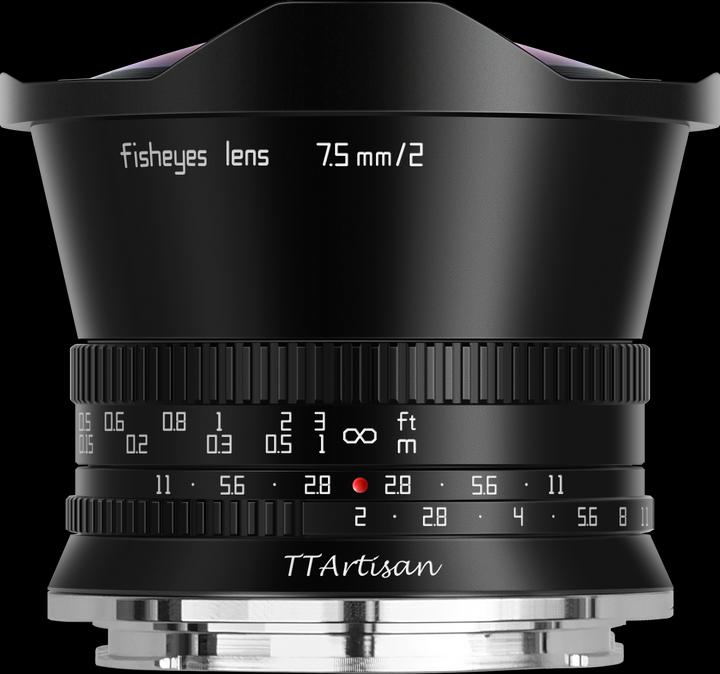 Actual product image TTArtisan 7.5 mm, f/2.0 (Canon RF, APS-C / DX, full size)