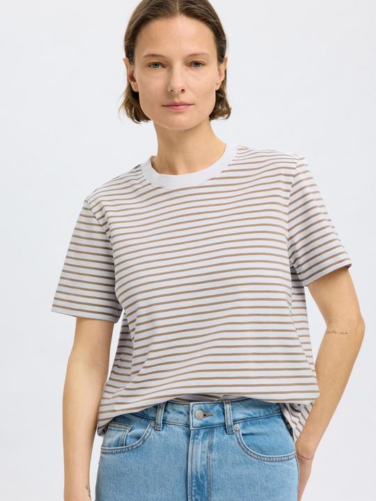 Actual product image Selected Femme Slfessential Ss Striped Boxy Tee Noos (XL)