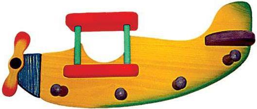 Produktbild Baby Plus Kinder Holz Garderobe Flugzeug