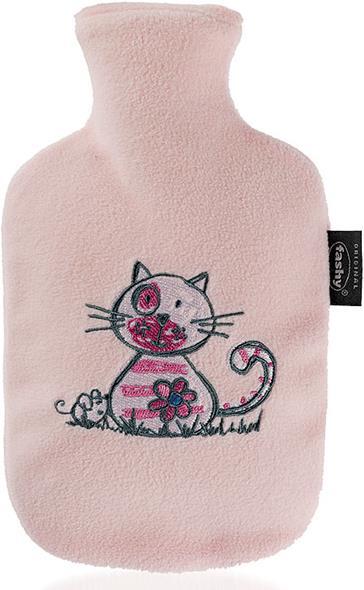 Fashy Wärmeflasche mit Flauschbezug rosa (0.80 l)