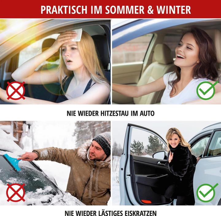 Actual product image Walser Premium thermal windscreen protector with side mirror cover, car windscreen cover 147x120 cm