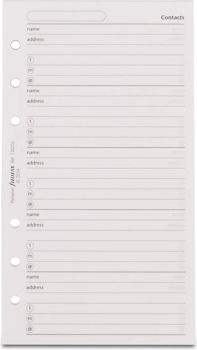 Image du produit Filofax Adresses Bloc-notes (95 x 171 mm)