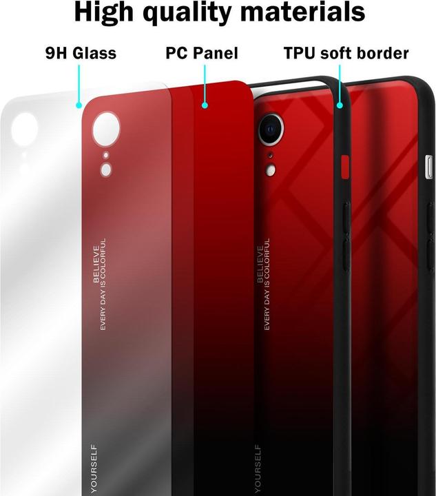 Image du produit Cadorabo TPU 2 couleurs Housse en verre (Apple iPhone XR)
