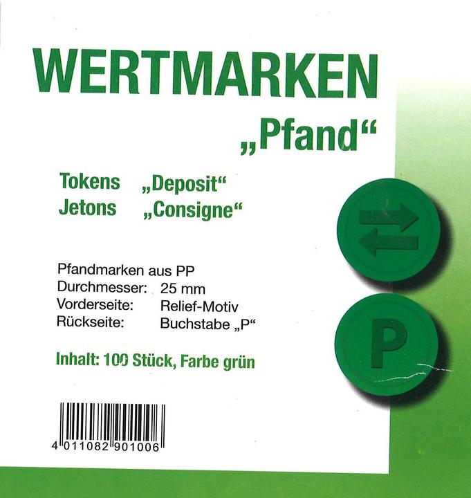 Actual product image W&A Jetons tokens deposit