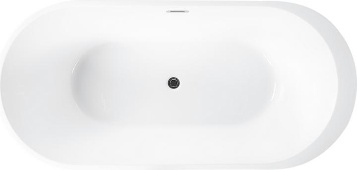 Image du produit Beliani Baignoire sur pied rouge ovale 150 x 75 cm NEVIS (176 l, 75 cm)