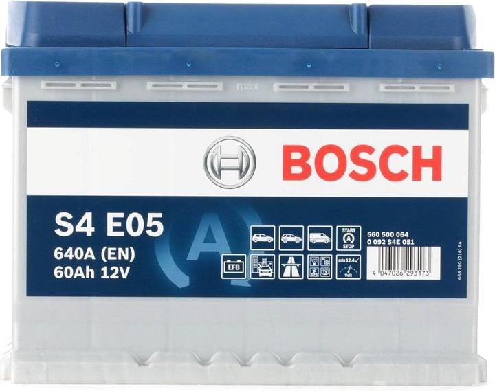 Immagine prodotto Bosch Automotive Batteria di avviamento S4E EFB 12V 60Ah 640A 0092S4E051 (12 V, 60 Ah, 640 A)