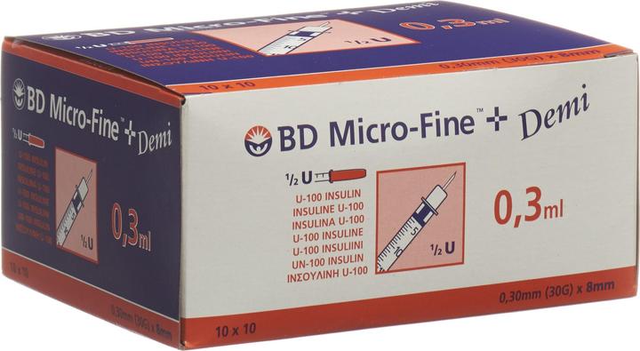Actual product image BD U100 Insulin Syringes (Insulin injections)