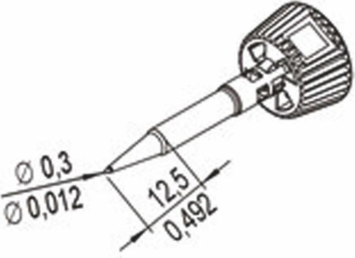 Actual product image 0142PDLF03L/SB Soldering tip Tip size 0.30 mm Contents 1 pc. (Soldering tip)