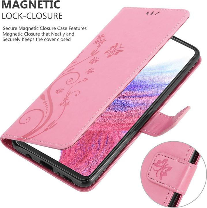 Actual product image Cadorabo Flower Book Case for Samsung Galaxy A53 5G (Samsung Galaxy A53 5G)