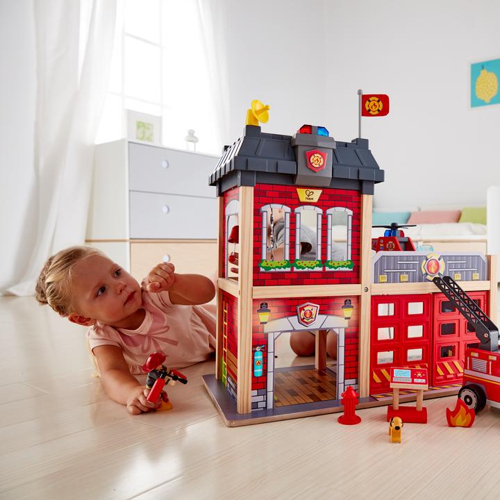 Actual product image Hape Big city fire station