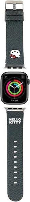 Immagine prodotto Hello Kitty Pasek HKAWMPGKHK Apple Watch 38/40/41mm cinturino nero Kitty Head (Acciaio, Similpelle)