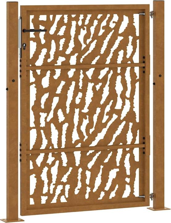 Actual product image VidaXL Garden gate 105x130 cm Weatherproof steel track design Fence gate