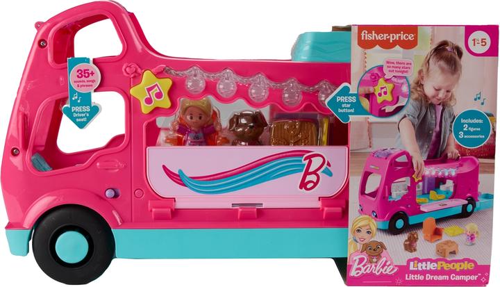 Immagine prodotto Fisher-Price Little People Barbie Little Dreamcamper playset con luci e suoni, 2 figure (85)