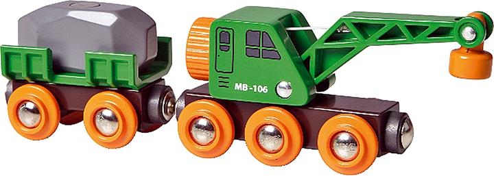 Brio Kranwagen mit Anhänger