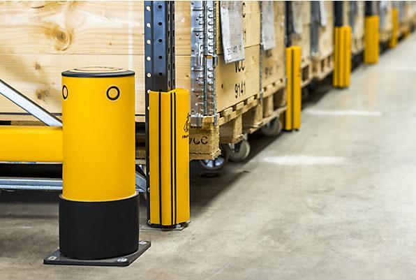 Actual product image A-Safe RackGuard shelving unit collision guard