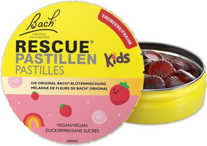 Produktbild Bach Rescue Rescue Kids Pastillen Erdbeere Dose 50 g