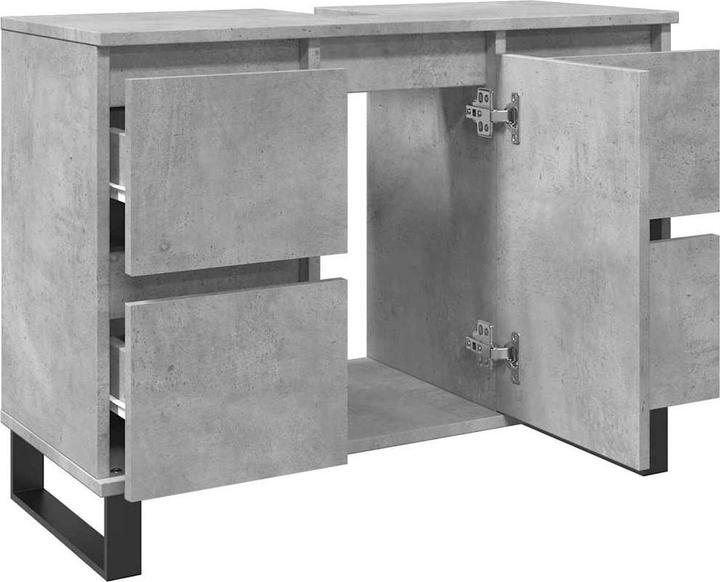 Produktbild VidaXL Waschbeckenunterschrank Unterschrank Badschrank Betongrau Holzwerkstoff (80 x 33 x 60 cm)