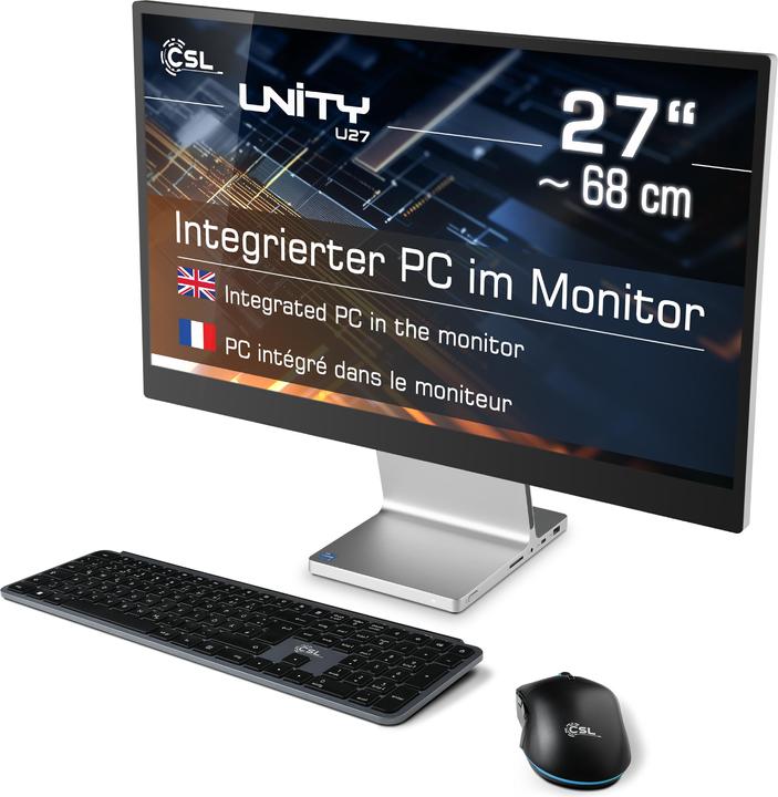 Image du produit CSL All-in-One-PC Unity U27 2000 Go 16 Go RAM Win 11 Famille (Intel Core i5-1235U, 16 Go, 2000 Go, Intel Iris Graphics)