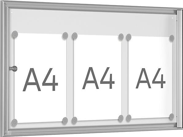 Image du produit kaiserkraft Vitrine d'affichage pour l'intérieur (Tableau magnétique, 76 x 50 cm)