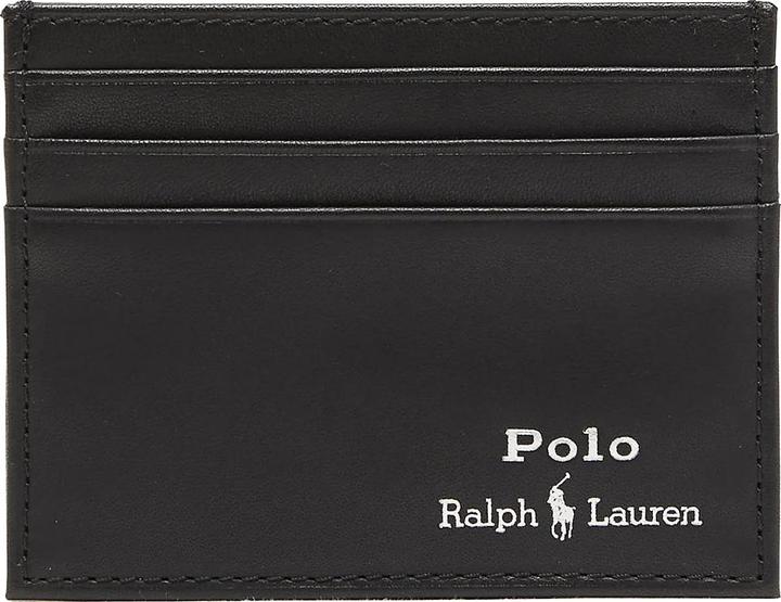 Ralph Lauren Polo Narbiges Leder Gürtel und Brieftasche Set Logo