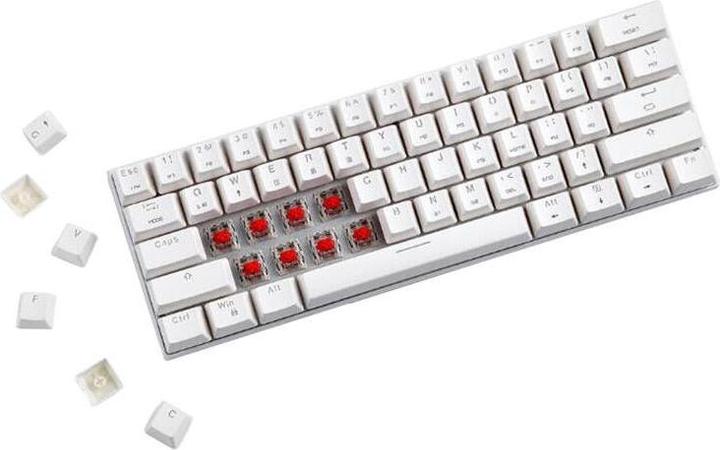 Image du produit Motospeed Clavier mécanique sans fil SK62 Blanc (commutateur bleu)