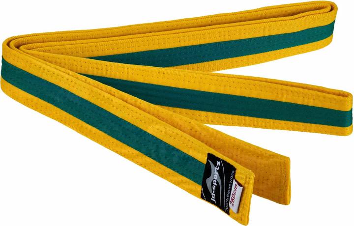 Produktbild Ju-Sports Budogürtel gelb/grün/gelb