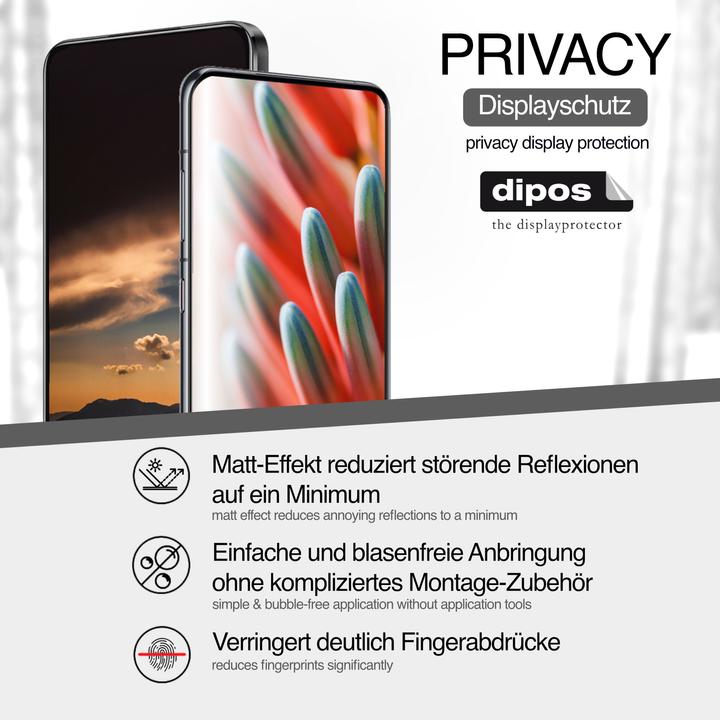 Actual product image Dipos Privacy Screen Protector 4-Way Privacy-Filter (1 Piece, ZTE Axon M)
