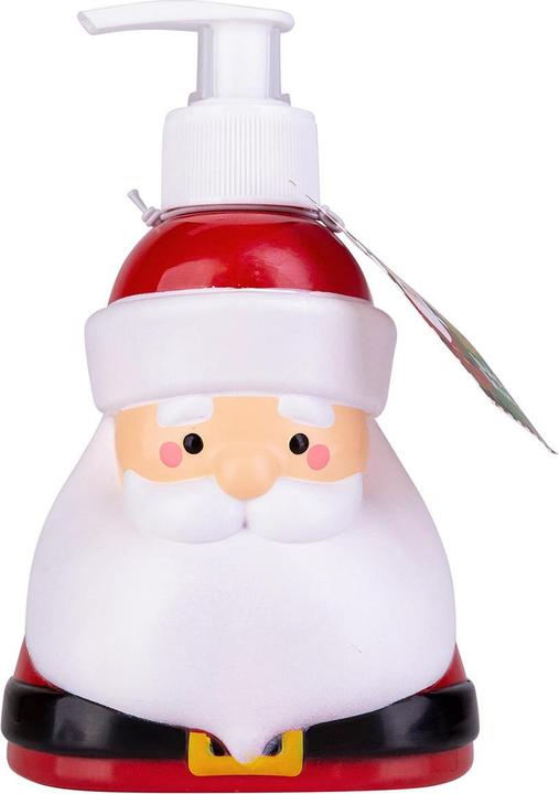 Immagine prodotto Accentra Dispenser per sapone liquido SANTA con design di Babbo Natale, fragranza: Bacche d'Inverno (Sapone liquido, 350 ml)