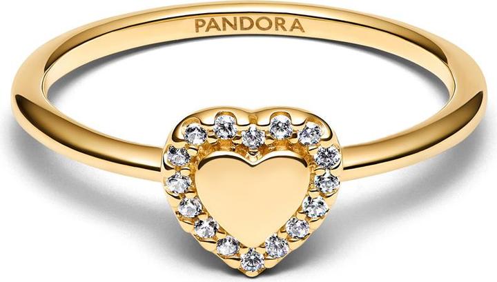 Actual product image Pandora Engravable Heart Halo Ring (54)