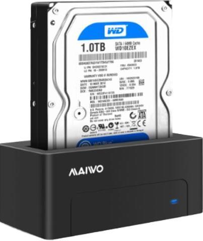 Deltacoimp HDD/SSD Docking Station, USB 3.1 Gen 2, USB-C, 10 Gbps - Black