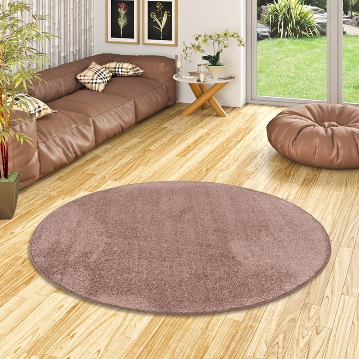 Produktbild Snapstyle Hochflor Velours Teppich Luna Rund (160 x 160 cm)