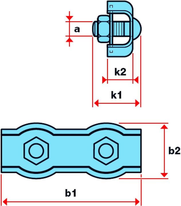 Actual product image Jakob Wire rope clamps