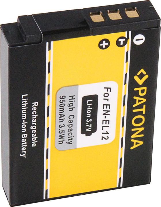 Actual product image Patona Battery EN-EL12, 800 mAh / 3.7V (Rechargeable battery)