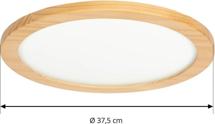Actual product image Lucande Joren LED ceiling light round wood Ø 37.5cm (1310 lm)