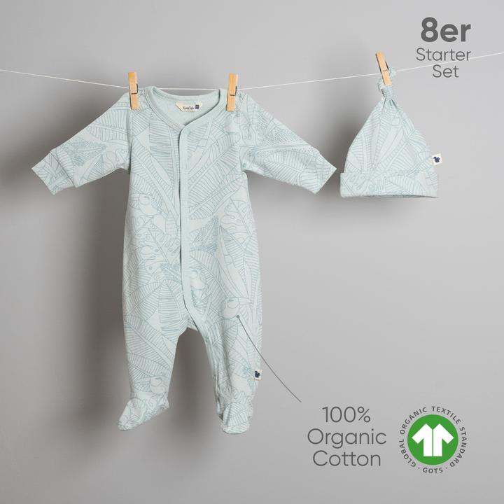 Image du produit TotsTale Premium 8-tlg. Newborn Starter-Set – Babykleidung aus Bio-Baumwolle – Geschenk zur Geburt (50, 56, 62, 68)