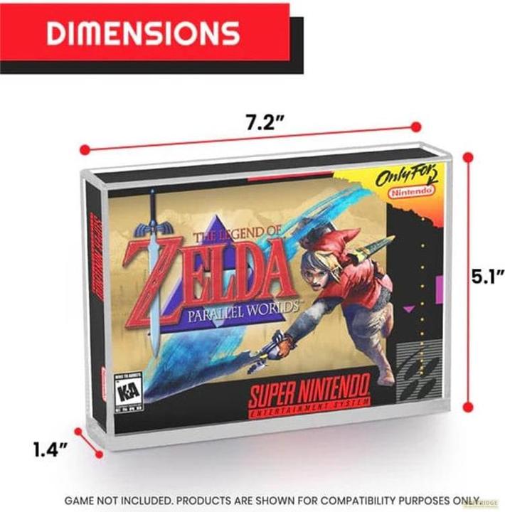 Actual product image Evoretro Acrylic case 2-pack for SNES/N64 games (DSi XL)
